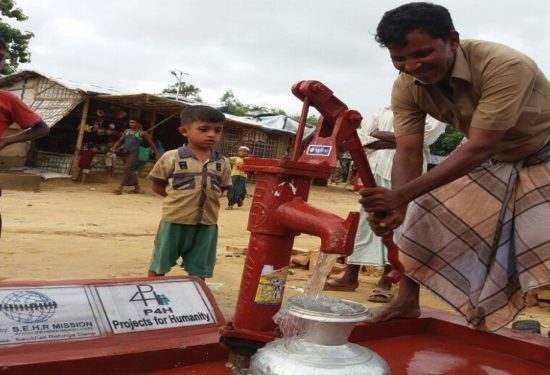 Water well for Rohingya refugees